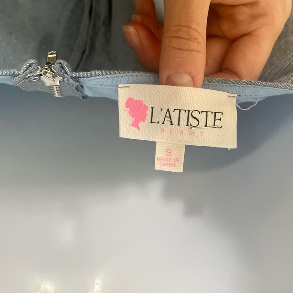 Two piece matching crop top and skirt/short set - Picture 4 of 5